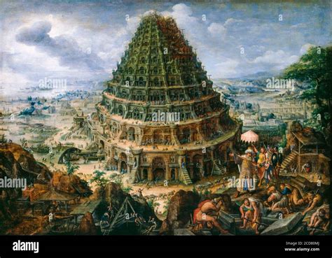 La Torre de Babel, pintura de Marten van Valckenborch, 1595 Fotografía ...