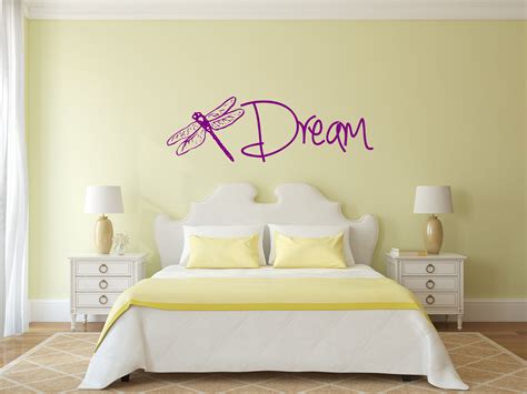 Dragonfly wall decal, dream wall decal, dragonfly wall art, dragon fly gift, dragonfly decal