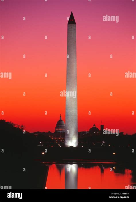 Washington Monument, Night Stock Photo - Alamy