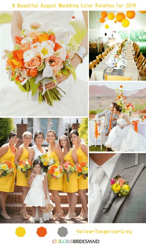 8 Beautiful August Wedding Color Palettes for 2019 - ColorsBridesmaid