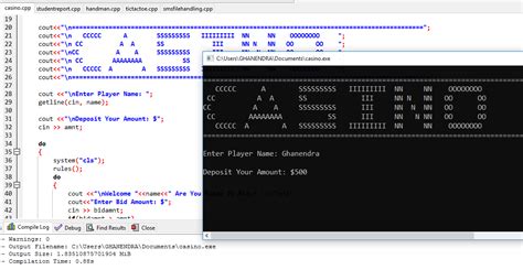 C++ Program for Casino Game: Number Guessing Program(GAME PROJECT)