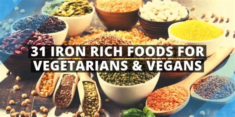 Top 31 Iron-Rich Foods for Vegetarian & Vegan Diets