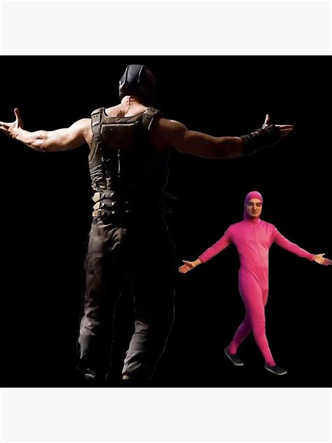 "Bane vs Pink Guy meme Transparent" Metal Print for Sale by Goath | Redbubble