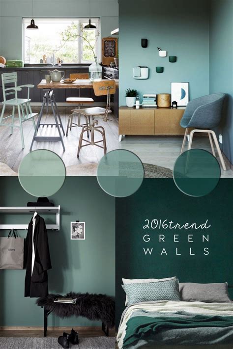 5 New Green wall paint COLOR TRENDS | Green painted walls, House interior, Interior design