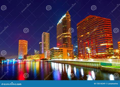 Florida Tampa Skyline at Sunset in US Stock Image - Image of america, dust: 73514249