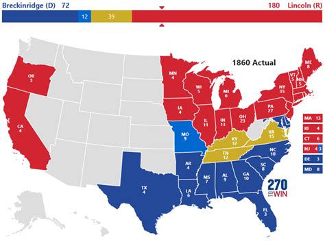 Presidential Election of 1860 - 270toWin