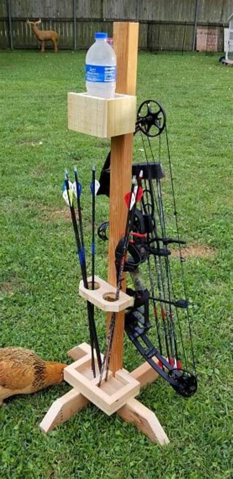 DIY Wooden Bow Stand and Quiver for Archery