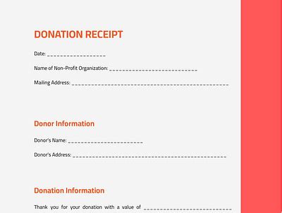 Donation Receipt Template designs, themes, templates and downloadable graphic elements on Dribbble