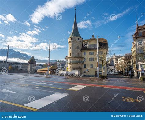 Luzern Old Town Buildings - Lucerne, Switzerland Stock Image - Image of ...