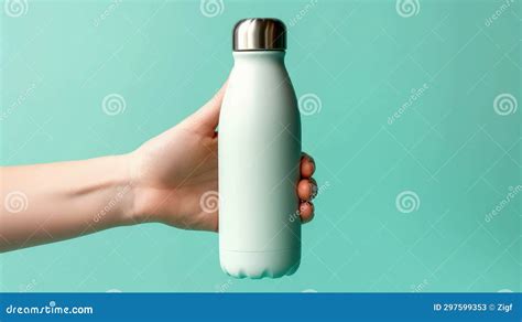 Person is Holding Clear Plastic Water Bottle in Their Hand. the Bottle Has Silver Cap and ...