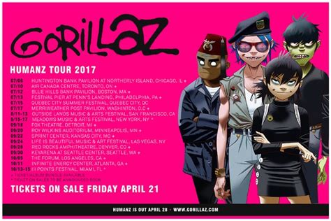 Gorillaz Announce 2017 North American Tour - Stereogum