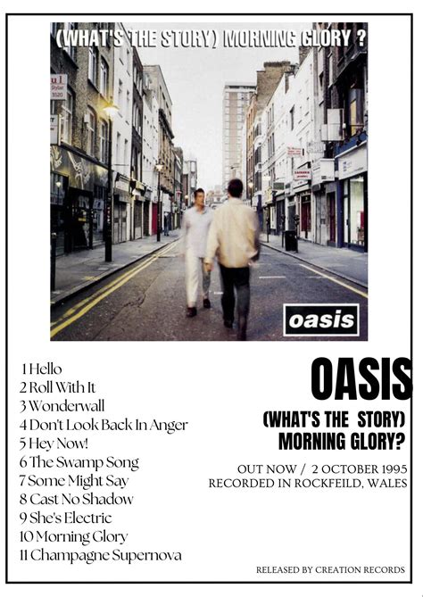 Oasis what's the Story Morning Glory Album Cover / Poster. A4 Digital ...