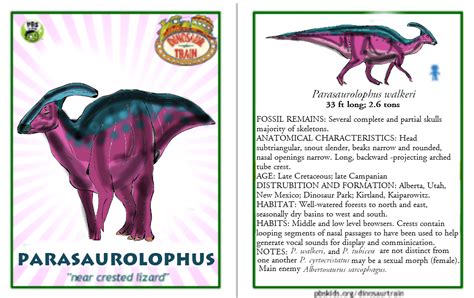 Dinosaur Train Parasaurolophus card (revised!) by Vespisaurus on DeviantArt