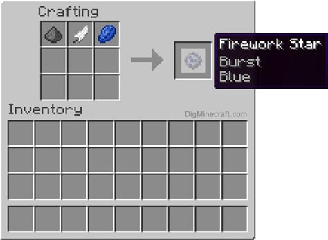 How to make a Blue Burst Firework Star in Minecraft