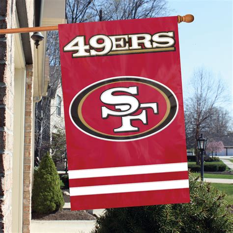 San Francisco 49ers 2 Sided Vertical Banner Flag - Dragon Sports