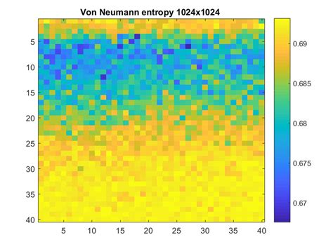 The spatial variation in the von Neumann entropy for different bin ...