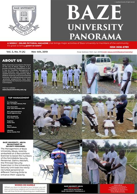 BAZE UNIVERSITY PANORAMA (4th November 2019) by Baze University - Issuu