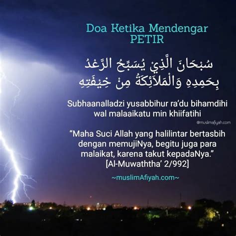 Doa Ketika Hujan Dan Petir - Kumpulan Doa