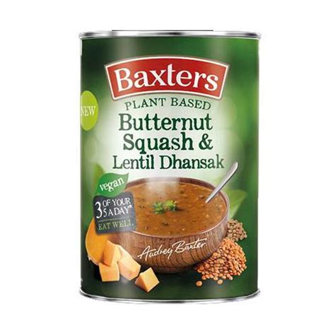 Baxters - Plant Based Butternut Squash & Lentil Dhansak Soup (380g ...