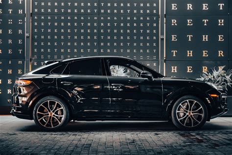 2021 Porsche Cayenne Turbo Coupe in Jet Black Metallic – Passenger’s Side View - Prestige ...