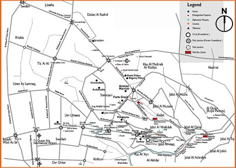 Amman City Tourist Map - Amman Jordan • mappery