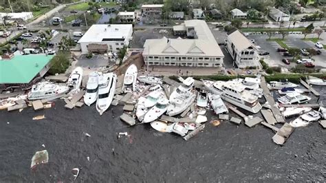 Drone footage shows hurricane damage in Fort Myers - YouTube