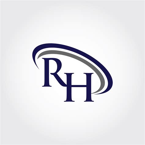 Monogram RH Logo Design By Vectorseller | TheHungryJPEG