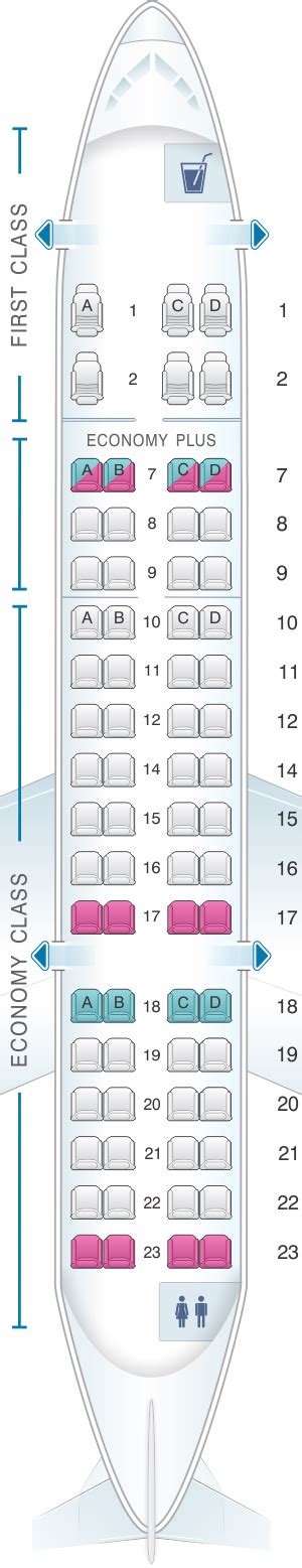 Seat Map United Airlines CRJ 700 (CR7) | SeatMaestro