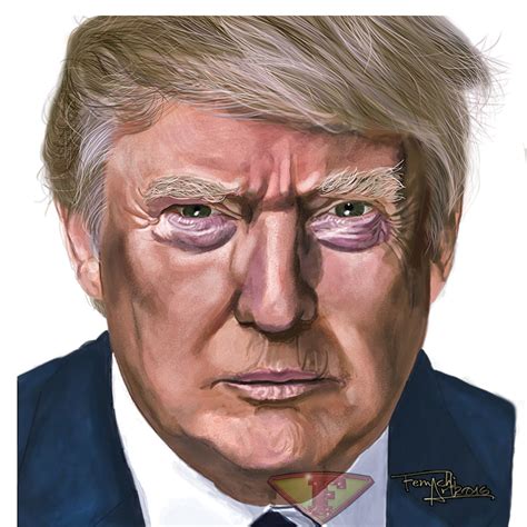 Donald J. Trump Drawing, Digital Art, Politicians Painting, Poster ...