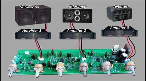 Active Crossover circuit subwoofer-Midrange-Tweeter - YouTube