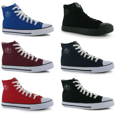 Dunlop Mens Canvas High Top Lace Up Trainers Sports Shoes | eBay