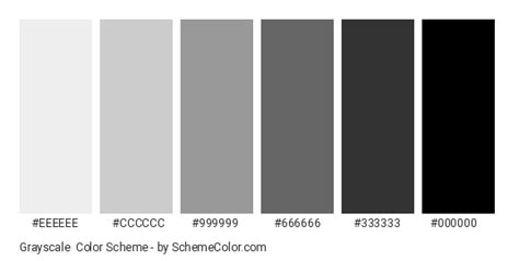 Grayscale Color Scheme » Black » SchemeColor.com