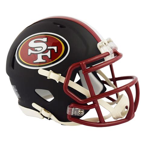 Riddell San Francisco 49ers Black Matte Alternate Speed Mini Football ...