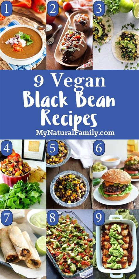 Vegan Black Bean Recipes #VeganBlackBeanRecipes #mynaturalfamily in 2023 | Bean recipes, Vegan ...