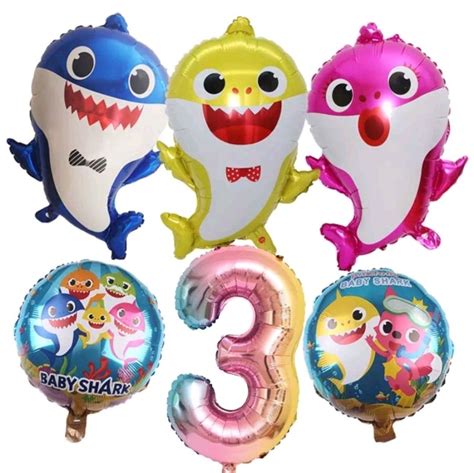 Baby Shark Balloon w/ Stand, Hobbies & Toys, Stationery & Craft, Occasions & Party Supplies on ...