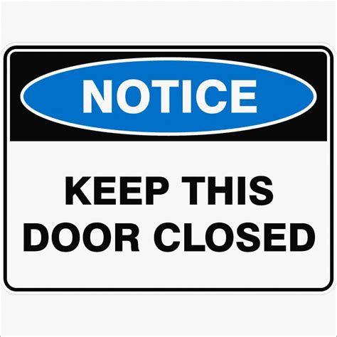 Keep This Door Closed - Discount Safety Signs New Zealand