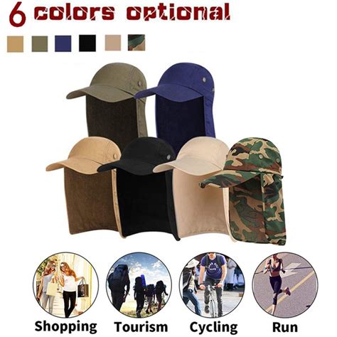 Unisex Fishing Cap with Ear Neck Flap Cover Adjustable Breathable ...