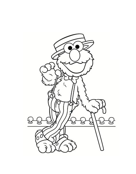 Elmo No Palco para colorir, imprimir e desenhar - Coloringlib.Com