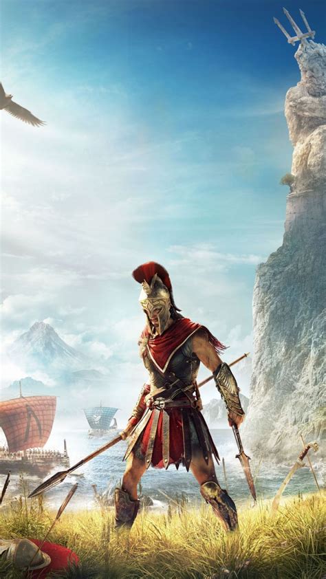 Assassin's Creed Odyssey, video game, warrior, 720x1280 wallpaper | Assassins creed art ...