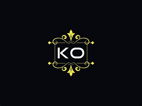 Stylish Ko Luxury Logo, Typography Ko Logo Letter Design 17392807 ...