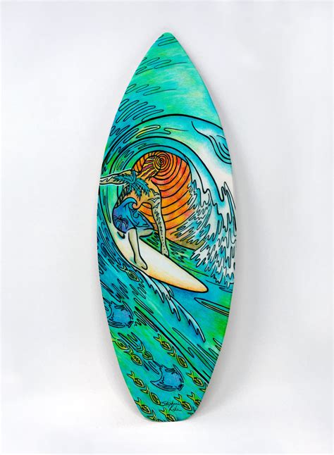 Sunset Surfer Surfboard Wall Art – Stephanie Kiker Designs