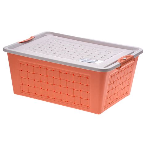 Yubiso - Lockable Plastic Storage Box - 50cm - Orange