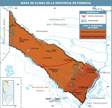 Climatic map of the Province of Formosa | Gifex