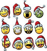 Smiley Faces In Santa's Hats Stock Clipart | Royalty-Free | FreeImages