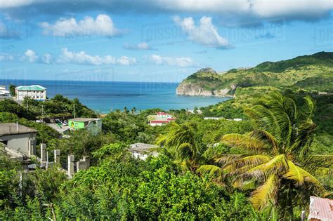 View over Little Bay, Montserrat, British Overseas Territory, West Indies, Caribbean, Central ...