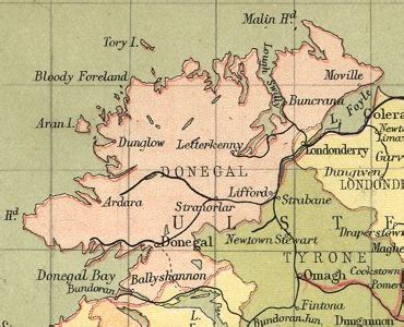 History of County Donegal | Map and description for the county