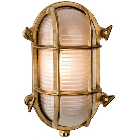 Firstlight Oval Outdoor Wall Light in Solid Brass Finish IP65 3433BR ...