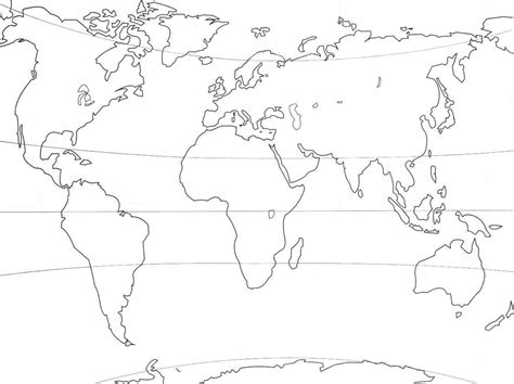 Carte des continents, Continents et océans, Planisphère à imprimer