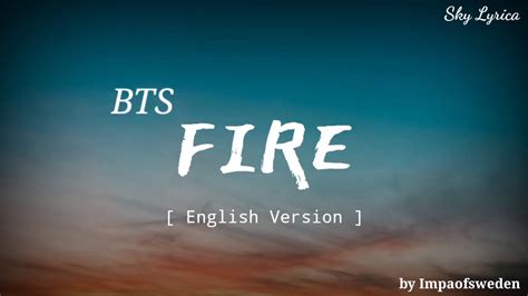 BTS - Fire ( English Cover by Impaofsweden ) LYRICS - YouTube