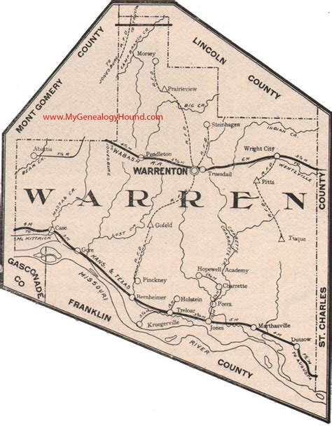 Warren County Mo Map | Map Of West